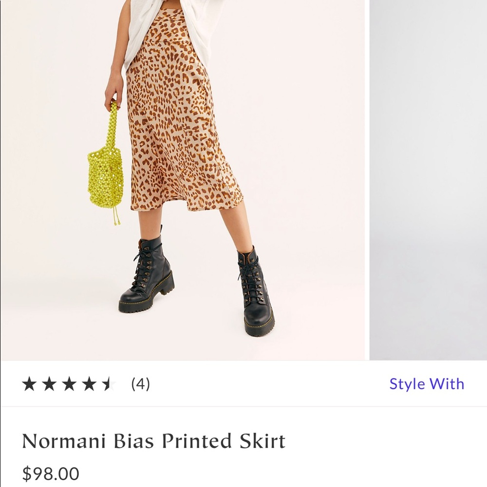 Free people printed midi skirt!